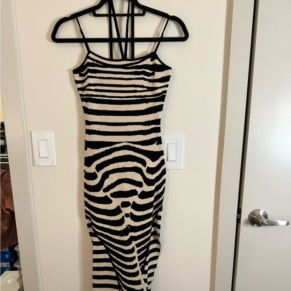 Fashion Nova Zebra Print Maxi Dress